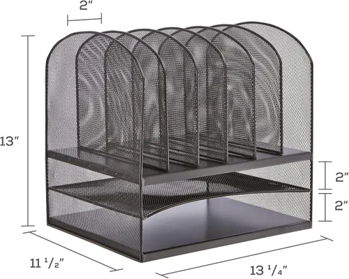 Miniatura 3 de Productos Safco 3255BL Onyx malla organizador de computadora con 2 horizontal/6 vertical secciones, Azul