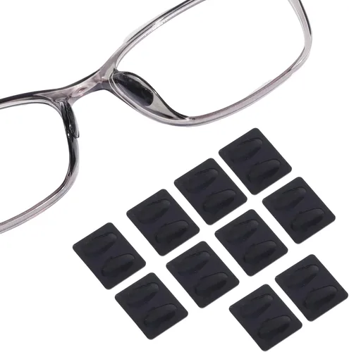 Miniatura 10 de lvvfit Almohadillas de nariz para gafas, almohadillas adhesivas antideslizantes para la nariz, almohadilla de silicona suave para lentes, anteojos