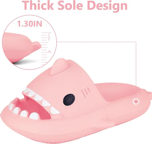 Miniatura 5 de Sandalias de baño con diseño de tiburón para niños y niñas Sandalias de ducha para niños y niñas Sandalias de playa y piscina Secado rápido