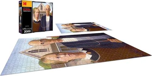 Miniatura 3 de RoseArt - Kodak Premium Masters - American Gothic by Grant Wood - Rompecabezas de 2000 piezas para adultos