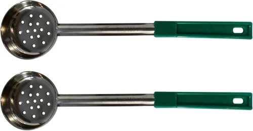 Miniatura 17 de Cuchara de acero inoxidable sólido de 4 onzas para medir y servir; cucharas de grado comercial (paquete de 2) Commercial-Grade Spoodle for
