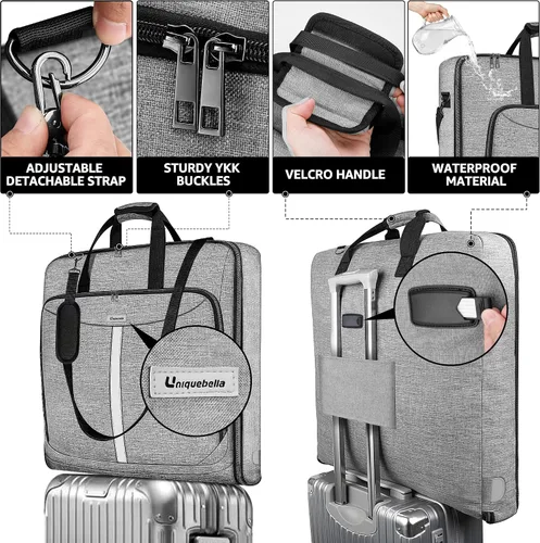 Miniatura 4 de Bolsa de mano para ropa bolsa de viaje grande bolsa de viaje para fin de semana bolsa de vuelo con bolsa de zapatos para hombres y mujeres