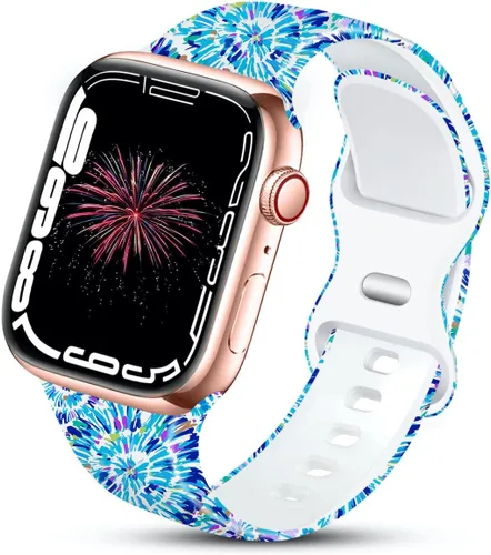Miniatura 9 de Correa deportiva compatible con correas de Apple Watch de 1.93, 1.77, 1.73, 1.65, 1.61, 1.57, 1.49 y 1.45 pulgadas para mujeres, de silicona