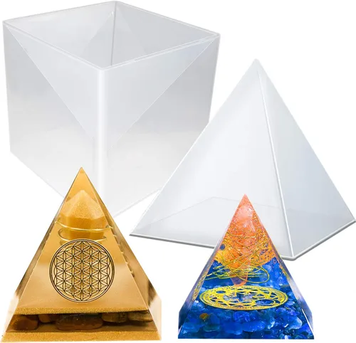 Molde de resina de pirámide grande, molde de pirámide grande para resina pirámide de silicona, molde de fundición de resina epoxi para manualidades