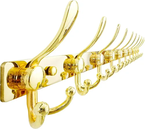 Miniatura 34 de Dseap - Perchero para montaje en pared, base resistente calibre 12 vs Flimsy de 0.039 pulgadas, ganchos sólidos antidesgarros, montaje en perno