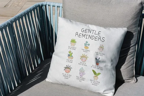 Miniatura 3 de Funda de almohada de 18 x 18 pulgadas, bonita funda de cojín decorativa de plantas en maceta para terapia, oficina, consejero, regalos