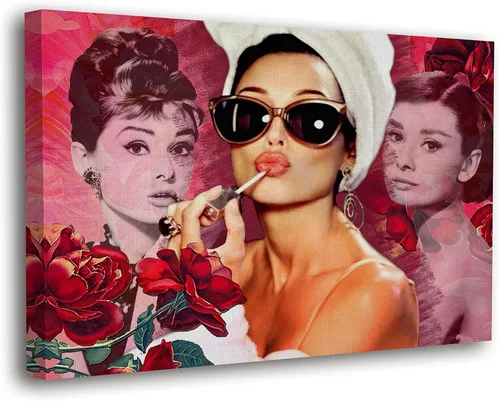 Miniatura 19 de SpiritualHands Audrey Hepburn Póster de Arte de Pared Lienzo Enmarcado, Pósteres de Arte de Pared Haus and Hues, Decoración de Pared Moderna Audrey