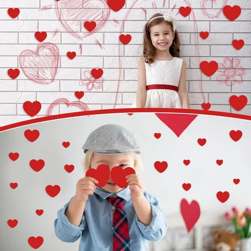 Miniatura 6 de Zonon 90 piezas de recortes de corazón dulce para aula, decoración de tablón de anuncios para oficina, aula, fiesta, tablero de anuncios