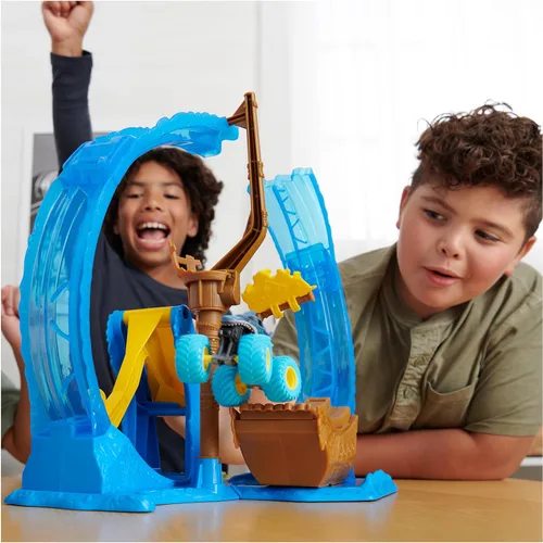 Miniatura 9 de Monster Jam, Megalodon Loop of Doom Set de Juego de Acrobacias con Camión Monstruo Exclusivo de Fundición a Escala 1:64 para Niños, Juguetes