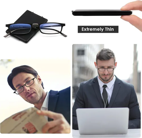Miniatura 2 de SKYOAK - Anteojos plegables evolutivos para lectura para hombres y mujeres, con bloqueo de luz azul, anti UV, anti fatiga visual, plegables