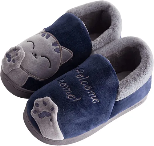 Miniatura 4 de Zapatos de vestir para niña, talla 2, para niños, niñas, suaves, de invierno, de dibujos animados, para gatos, antideslizantes, para interiores