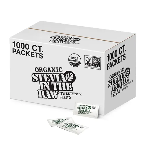 Miniatura 8 de Stevia In The Raw Paquetes de Edulcorante de Stevia Orgánica, 300 Unidades, Paquetes Sustitutos de Azúcar de Stevia de Cero Calorías, Sin Eritritol