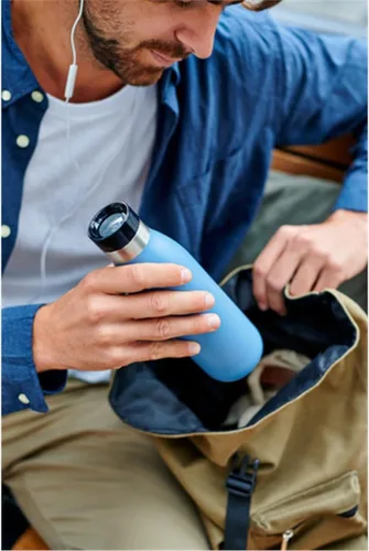 Miniatura 7 de TEFAL BLUDROP Botella de agua reutilizable, botella de acero inoxidable reutilizable, bebidas frías y calientes, apta para lavavajillas, a prueba