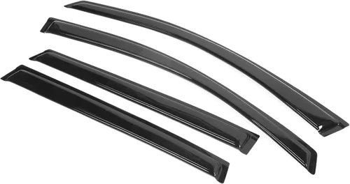 Miniatura 9 de IKON MOTORSPORTS - Visera de ventana compatible con Chevrolet Traverse 2009-2017, estilo delgado, acrílico, ahumado, 4 unidades, protección contra