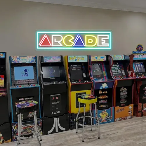 Miniatura 8 de Letrero de neón de arcade, decoración de sala de juegos de arcade, letrero iluminado por USB para transmisión, cueva de hombre, regalo para Arcade20