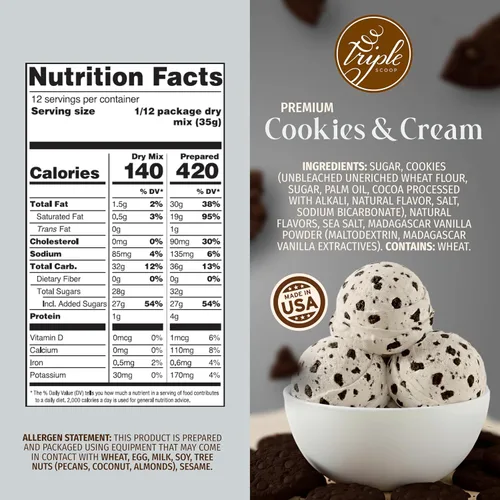 Miniatura 4 de Triple Scoop - Mezcla de helado de galletas y crema prémium para hacer helados. Simple, fácil, delicioso. De mezcla gourmet a máquina en 5 minutos