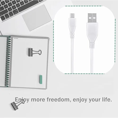 Miniatura 4 de Digipartspower Cable de sincronización de datos micro USB blanco de 3.3 pies para CHUWI V88 V19 Android Dual Cámara WiFi Tablet PC