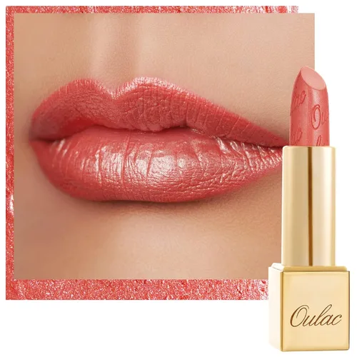 Miniatura 25 de Oulac Lápiz labial rojo, regalos de Navidad para mujeres, fórmula hidratante ligera con brillo 3D metálico, color de labios de alto impacto, Bomba
