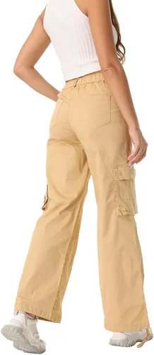 Miniatura 6 de Pantalones cargo para mujer, de secado rápido, informales, militares, militares, camuflaje, combate, trabajo, pantalones casuales con bolsillos