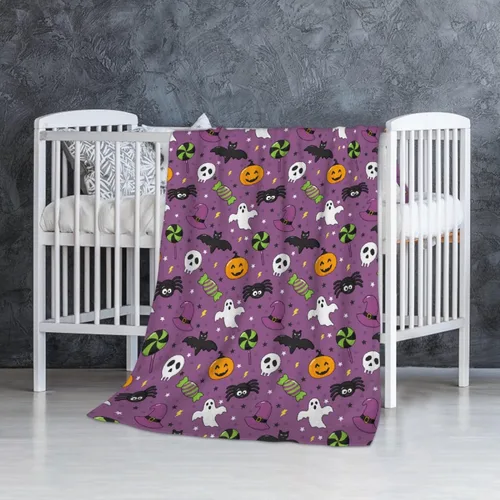 Miniatura 42 de Manta de murciélago de Halloween para bebé, regalo súper suave, manta acogedora para recién nacido, manta de recepción para bebé, manta para cuna