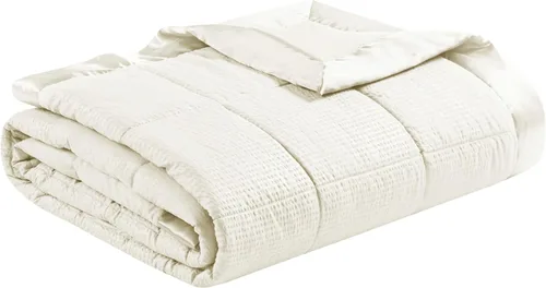 Miniatura 14 de Madison Park Cambria - Manta alternativa de plumón, tratamiento prémium 3M Scotchgard que absorbe la humedad, funda de cama ligera y suave