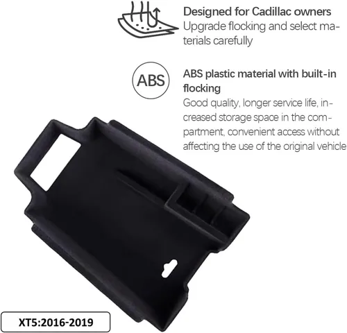 Miniatura 5 de para XT5, bandeja organizadora de apoyabrazos compatible con accesorios Cadillac XT5 2019 2018 2017 2016, inserto de reposabrazos