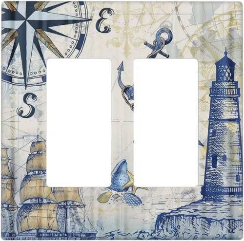 Miniatura 28 de Divertidas Cubiertas de Interruptor de Luz de Tiburón Azul del Océano Mujer Nadando 1 Gang Placa de Pared de Palanca Individual Cubierta Decorativa