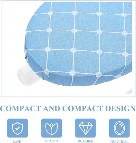 Miniatura 3 de Mini tabla de planchar plegable pequeña tabla de hierro plegable con manga fija para coser azul cielo