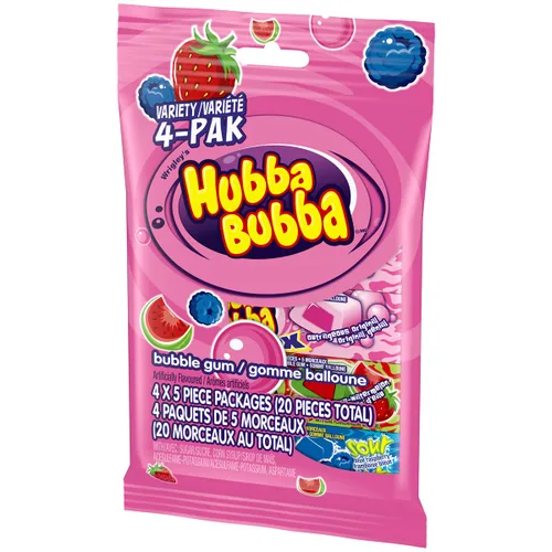 Miniatura 5 de Hubba Bubba Bubblegum, Variedad 4 PAK, {Importado de Canadá}