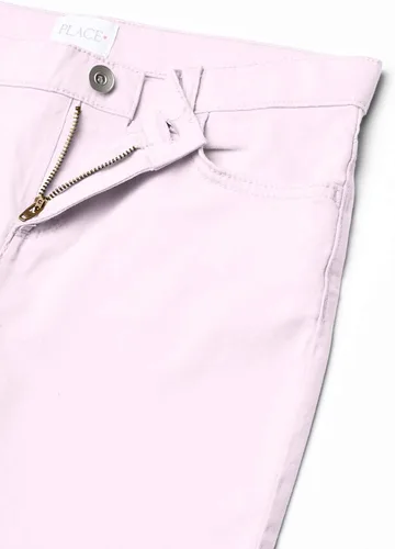 Miniatura 3 de The Children's Place Pantalones cortos de mezclilla con puños enrollables para niña