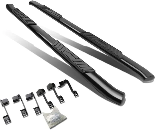 DNA MOTORING STEPB-5C-003-BK - Tabla de correr de acero suave de 5 pulgadas, con escalón lateral curvado, 1 paquete, color negro