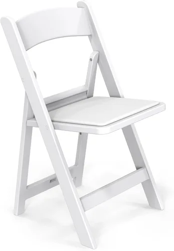Miniatura 13 de FCH Silla plegable de plástico con asiento acolchado, sillas plegables de resina con cojín suave, cómoda y resistente, adecuada para interiores