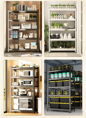 Miniatura 4 de Shelves Garage Shelving, 5-Tier Adjustable Shelf, 2000 lbs Weight Capacity Storage Rack, Heavy Duty Inrial Metal Shelving Unit (A 150 * 40 * 200cm)