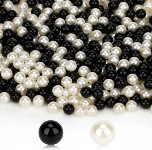 Miniatura 25 de Suream 7500 cuentas pulidas sin agujeros para organizador de brochas de maquillaje, perlas redondas brillantes para relleno de jarrón, cuentas