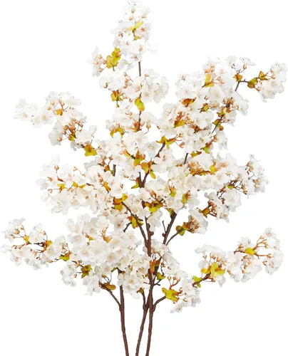 Miniatura 14 de Uieke 8 flores artificiales de cerezo, ramas de flor de cerezo de seda, arreglo de flores de ciruelo falsas para bricolaje, hogar, boda, árbol, 8