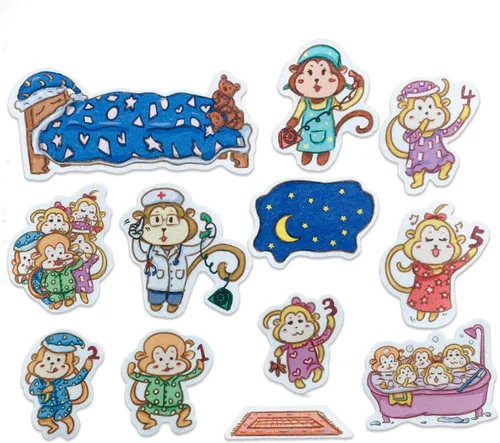 Miniatura 7 de CHEFAN Historias de tablero de franela de fieltro para niños pequeños, 5 pequeñas ranas moteadas, juego de números, reconocer animales, habilidad