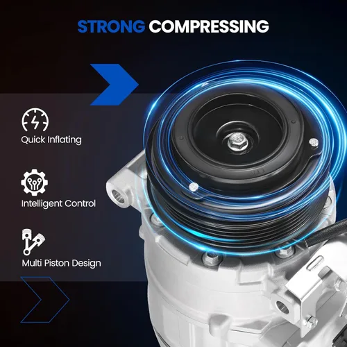 Miniatura 7 de 198355 Compresor de aire acondicionado A/C con embrague compatible con Ford Edge 2012-2015, compatible con Ford Explorer 2012, L4 2.0L GAS