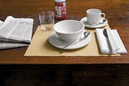Miniatura 3 de A di Alessi - Platillo para taza de moca, porcelana blanca, juego de 4, 4-3/4 pulgadas