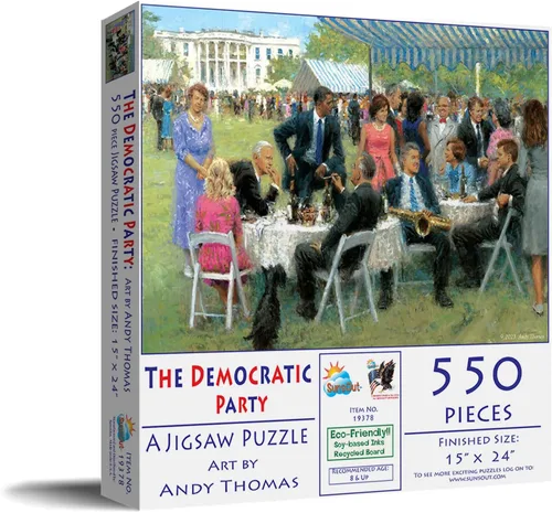 Miniatura 2 de SUNSOUT INC - The Democratic Party - Rompecabezas de 550 piezas por artista: Andy Thomas, tamaño terminado, 15 x 24 pulgadas, MPN # 19378
