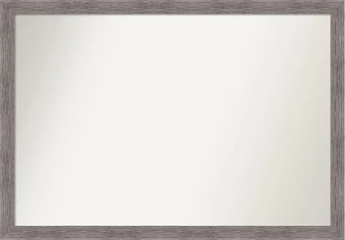 Miniatura 381 de Amanti Art Espejo de baño gris para sobre el fregadero, 31 x 48 pulgadas, espejo de tocador rectangular estrecho de color gris, marco de madera
