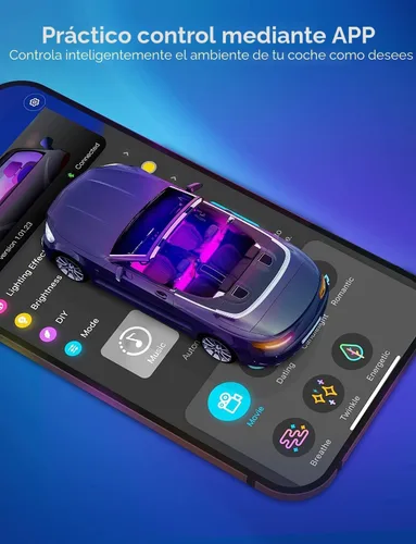 Miniatura 4 de Govee - Luces para interior de auto, tira de luz Led para auto, diseño de dos líneas, impermeables, 4 unidades de 48 ledes, controlador