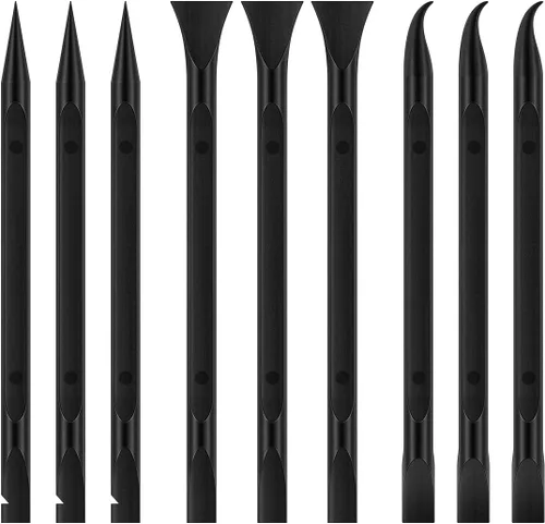 Herramienta raspadora de plástico de 9 piezas para espacios reducidos, raspador de cocina antiarañazos, perfecto para quitar calcomanías, etiquetas,