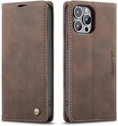Miniatura 13 de QLTYPRI Para iPhone Air Case Wallet Con Tarjetero, Vintage PU Cuero Kickstand Cierre Magnético A Prueba De Golpes Folio Libro Funda Para IPhone 17