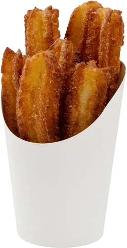Miniatura 14 de Restaurantware Bio Tek - Recipientes de papas fritas de 12 onzas, 100 tazas desechables de charcutería, diseño inclinado, redondo, a rayas