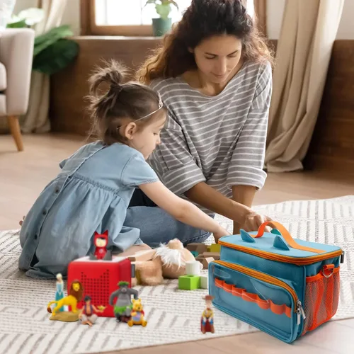 Miniatura 6 de Sun3drucker Estuche de transporte para el juego de iniciación de Toniebox y figuras de Tonie, bolsa de viaje para Toniebox 2 accesorios, auriculares