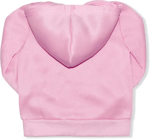 Miniatura 3 de STAR WARS The Mandalorian Baby Yoda - Conjunto de 2 piezas con capucha y pantalones deportivos para niñas y niños pequeños, color rosagris