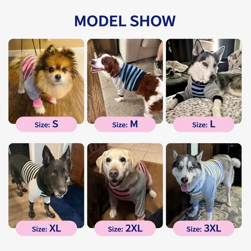Miniatura 8 de FUAMEY Manga de recuperación para perros con protector de codo, camisa para perros para dejar de lamer las articulaciones, traje de manga larga