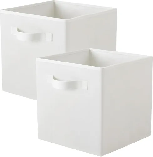 Miniatura 8 de PowerKing Cubos de almacenamiento plegables con asas, contenedores plegables de tela para estantes de armario, contenedores de almacenamiento Naranja