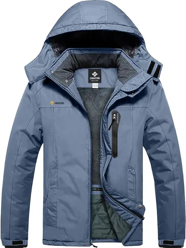Miniatura 11 de GEMYSE - Chaqueta de esquí para hombre, impermeable, para invierno, con capucha, resistente al viento, cortavientos, para la nieve y la lluvia