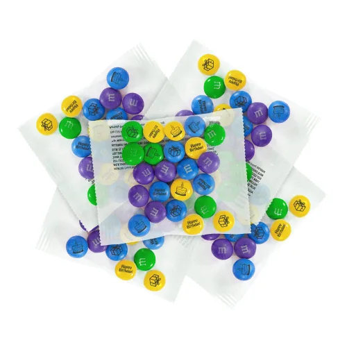 Miniatura 4 de M&M'S WORLD Caramelos de cumpleaños de chocolate con leche (paquete de 20), perfectos para fiestas, recuerdos de fiesta, juegos y regalos